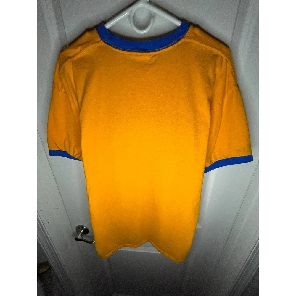 Nerd Graphic Yellow Ringer T-Shirt‎ Sz Mens XL